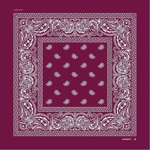 [128] Бандана Коловорот Бута з малюнком "Турецький огірок" бордова