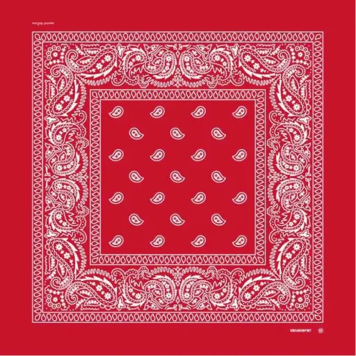 [129] Бандана Коловорот Бута з малюнком "Турецький огірок" червона (білий принт)