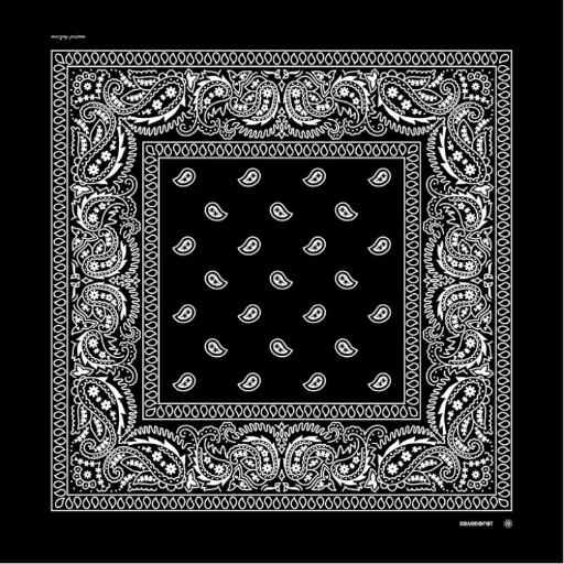 [131] Бандана Коловорот Бута з малюнком "Турецький огірок" чорна