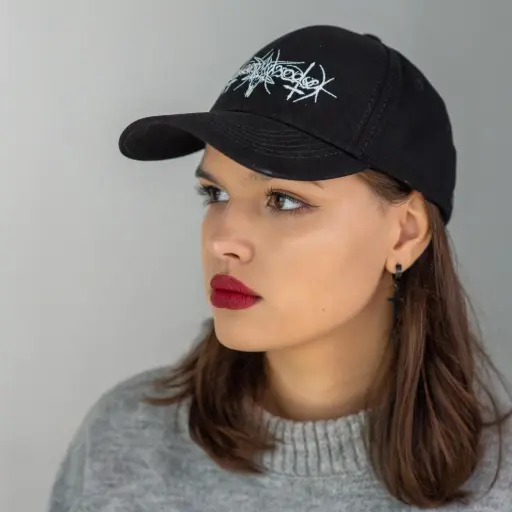 [738] Бейсболка Nokturnal Mortum - Goat Horns White Logo