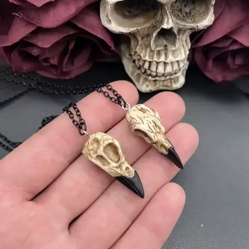 [1190] Кулон на ланцюжку Raven Skull