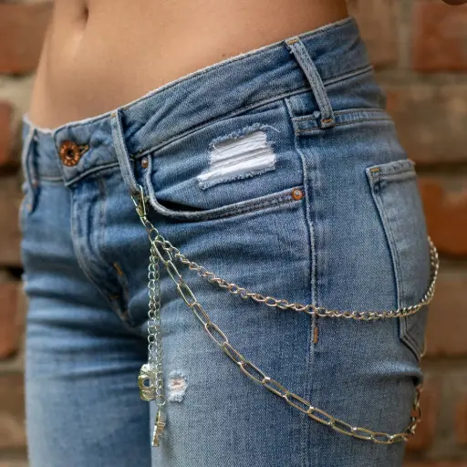 [1905] Ланцюжок на джинси з черепами