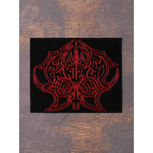 [1312] Нашивка Abruptum Red Logo катана