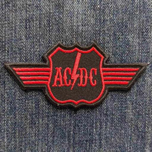 [152] Нашивка AC/DC Old Logo Red вишита фігурна