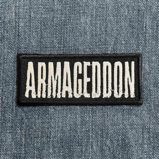 [1338] Нашивка Armageddon White Logo вишита