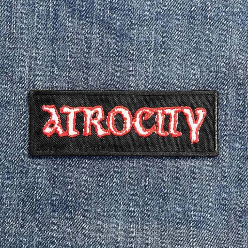 [1344] Нашивка Atrocity (DEU) White/Red Logo вишита