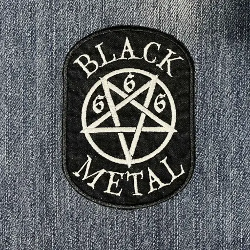 [195] Нашивка Black Metal Pentagram 666 вишита