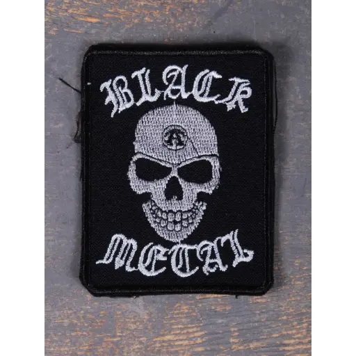 [198] Нашивка Black Metal череп вишита