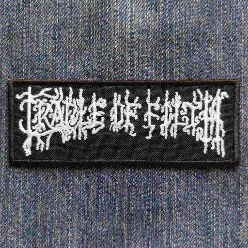 [1568] Нашивка Cradle Of Filth White Logo вишита