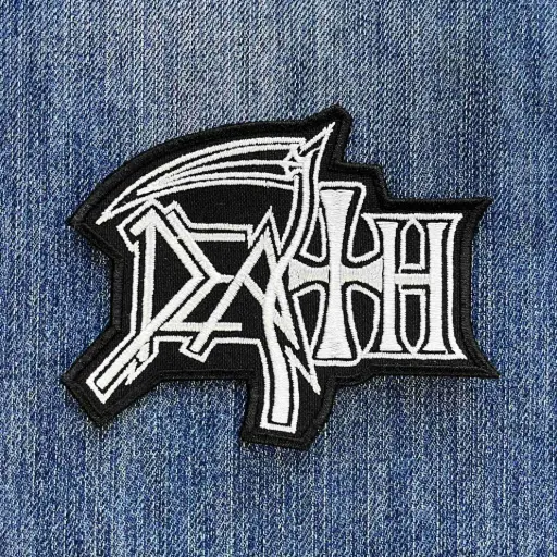 [247] Нашивка Death White Logo вишита фігурна