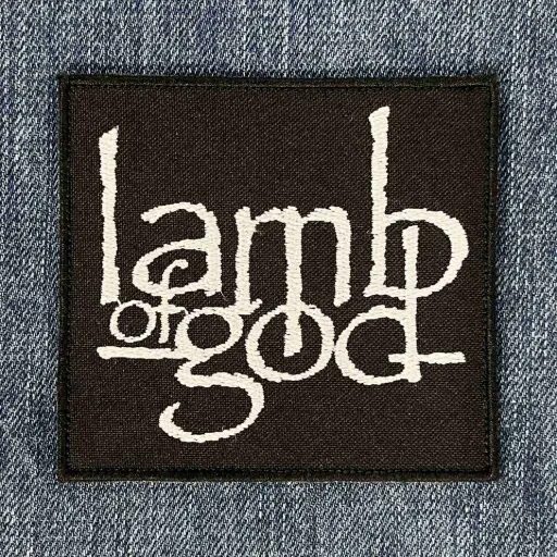 [1379] Нашивка Lamb Of God White Logo вишита на липучці
