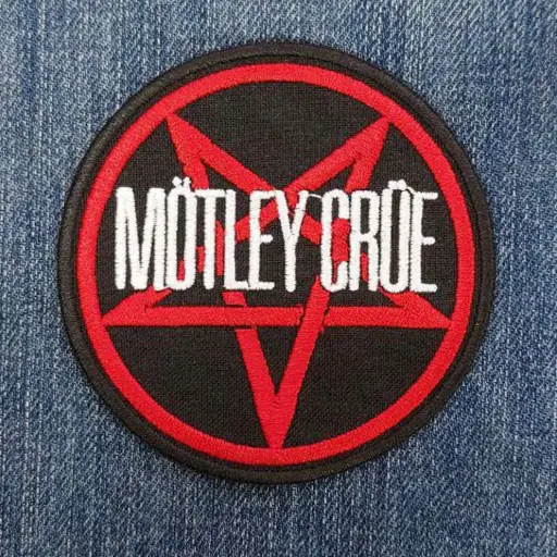 [374] Нашивка Motley Crue пентаграма вишита кругла