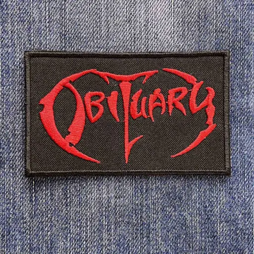[415] Нашивка Obituary Red Logo вишита