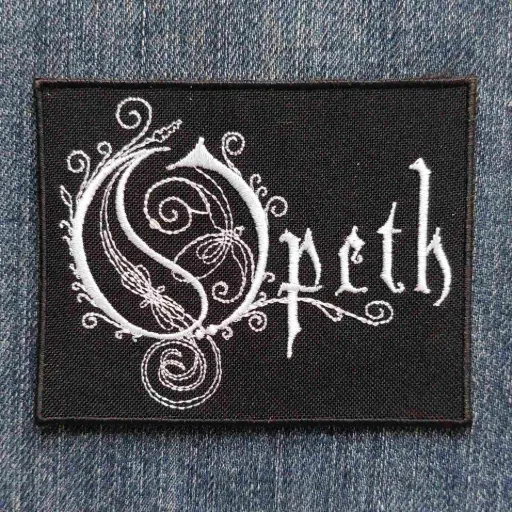 [1575] Нашивка Opeth White Logo вишита