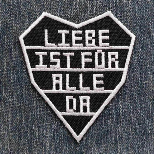 [439] Нашивка Rammstein - LIFAD (Heart) White вишита фігурна 