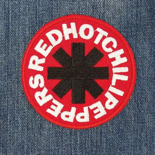 [449] Нашивка Red Hot Chili Peppers вишита червона
