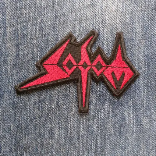 [486] Нашивка Sodom Red Logo фігурна вишита