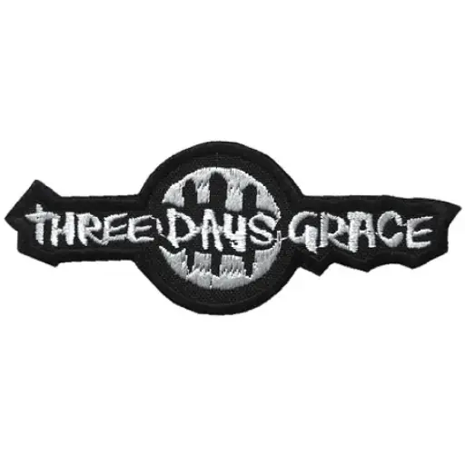 [502] Нашивка Three Days Grace вишита чорна