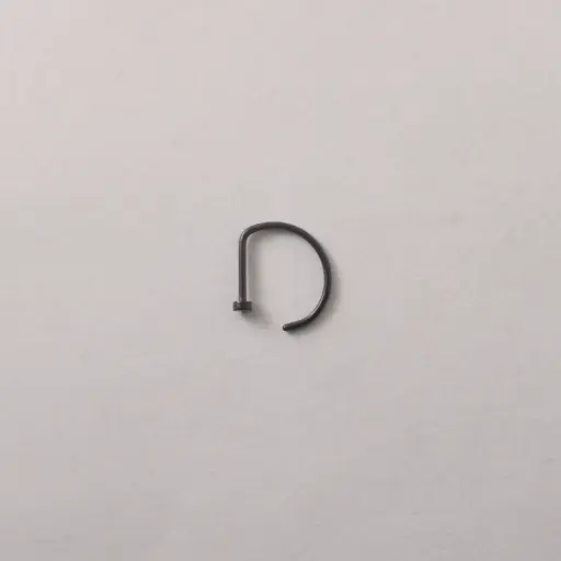 [1589] Пірсинг для носа півкільце Titanium 20 G чорний