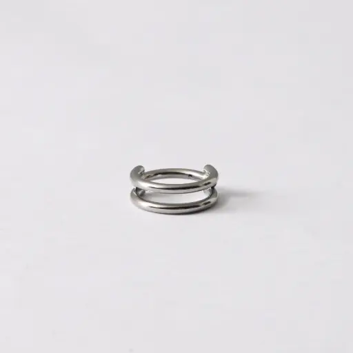 [843] Пірсинг кільце подвійне Titanium 16 G