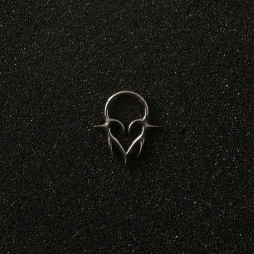 [12349] Пірсинг титановий клікер Серце 16 G