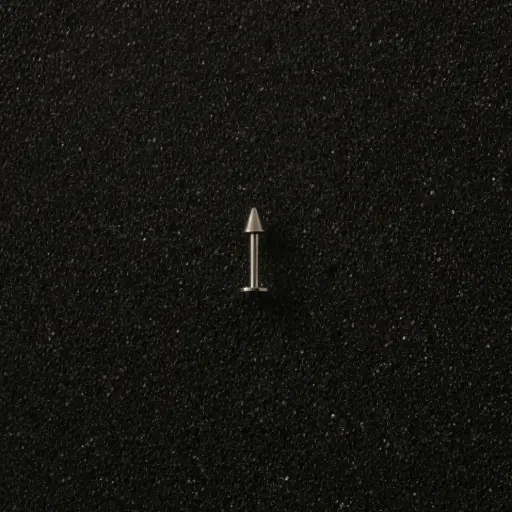 [1767] Пірсинг лабрет з шипом Titanium 16 G