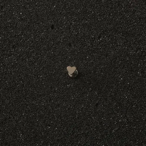 [791] Пірсинг титановий лабрет Серце 18 G