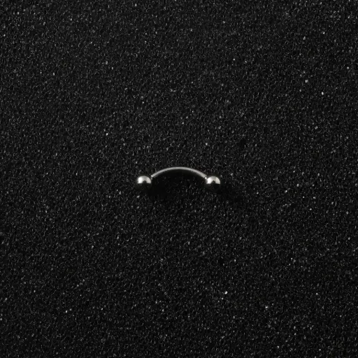 [12131] Пірсинг мікробанан з кульками Titanium 16 G