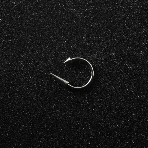 [11066] Пірсинг з медичної сталі підкова з шипами 16 G