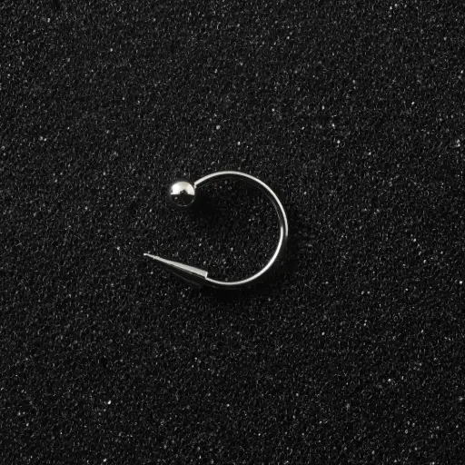 [6475] Пірсинг з медичної сталі підкова з шипами та кульками 16 G