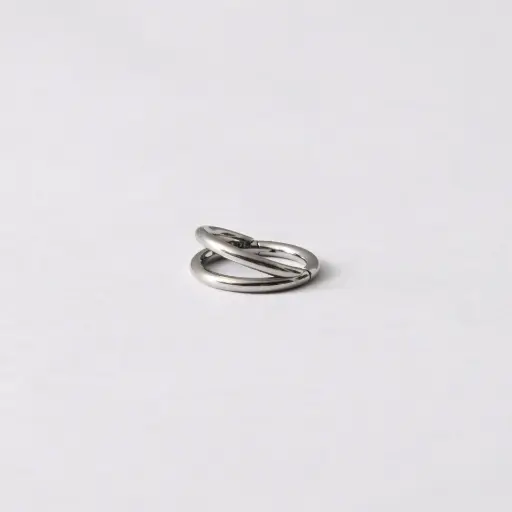 [771] Пірсинг подвійне кільце Titanium 16 G