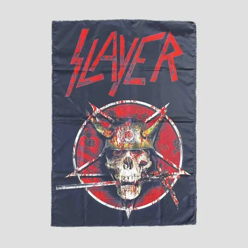 [937] Прапор Slayer - Skull / Pentagram