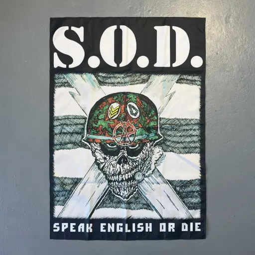 [922] Прапор S.O.D. - Speak English Or Die