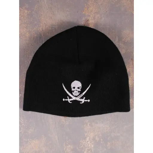 [762] Шапка Веселий Роджер вишита чорна