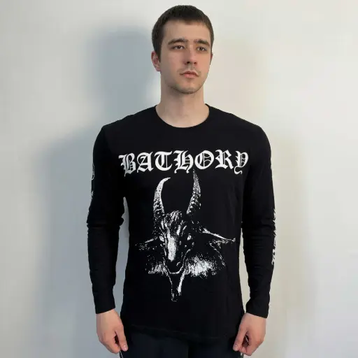 [9826] Лонгслів Bathory - In Conspiracy With Satan чорний