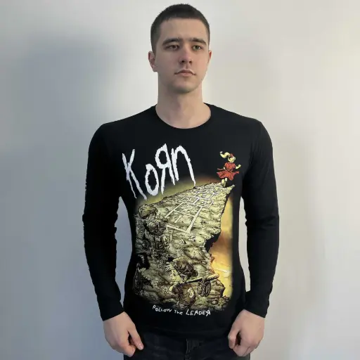 [9838] Лонгслів Korn - Follow The Leader чорний