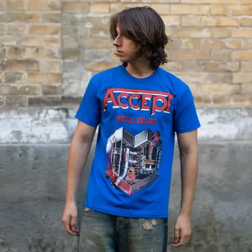[11428] Футболка Accept - Metal Heart синя