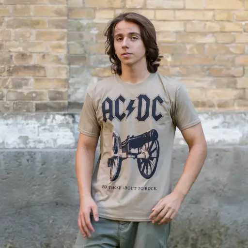 [9889] Футболка AC/DC - For Those About To Rock бежева