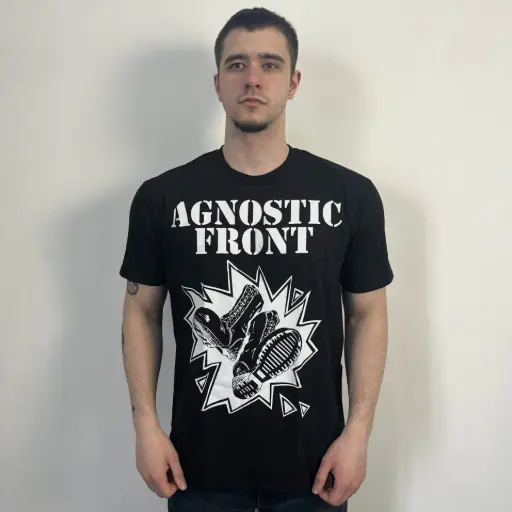 [11430] Футболка Agnostic Front - Boots чорна