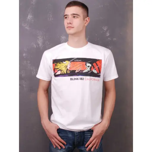 [11470] Футболка Blink-182 - California біла