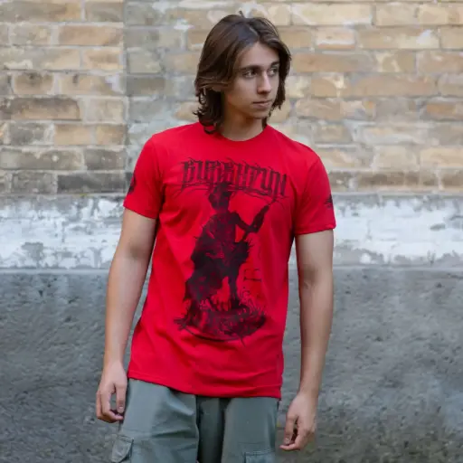 [11476] Футболка Burshtyn - Безвірник (Bezvirnyk) червона