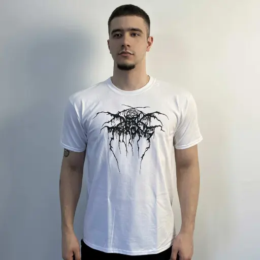 [11488] Футболка Darkthrone - Baphomet біла
