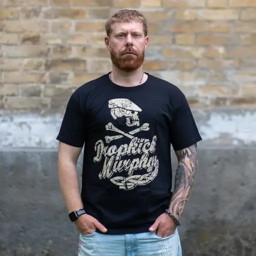 [11509] Футболка Dropkick Murphys череп чорна