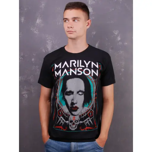 [11608] Футболка Marilyn Manson Poster (Los Angeles 2018) чорна