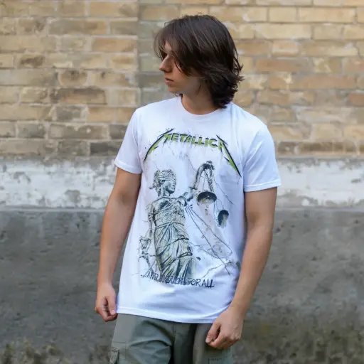 [10316] Футболка Metallica - ...And Justice For All біла