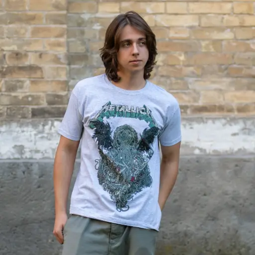 [10365] Футболка Metallica - The Call Of Ktulu 2020 світло-сіра меланжева