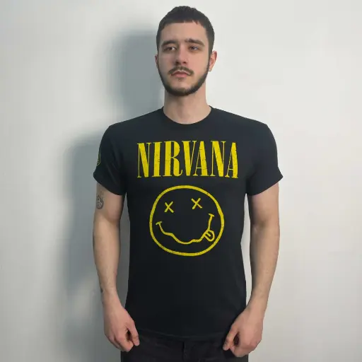 [10435] Футболка Nirvana Logo чорна