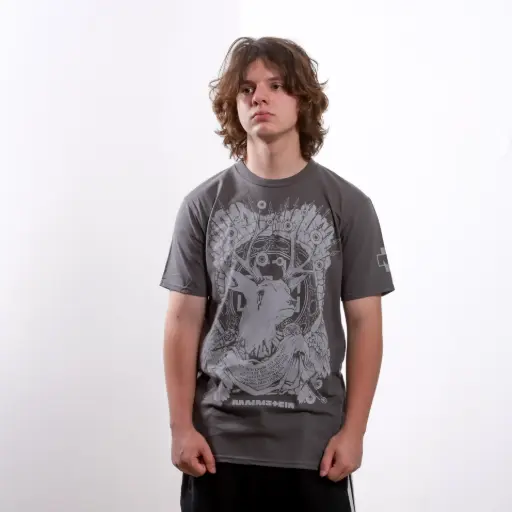 [10561] Футболка Rammstein - Waidmanns Heil сіра