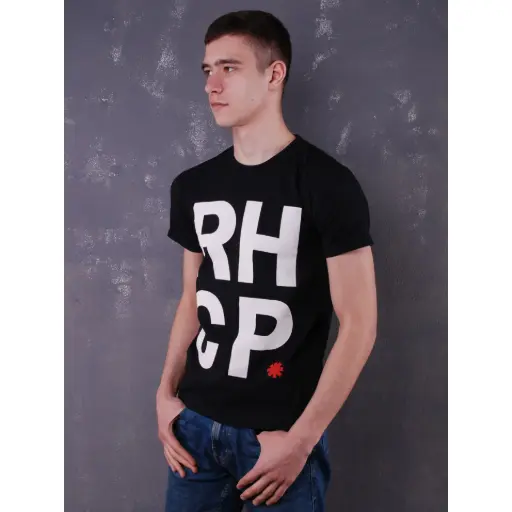 [11685] Футболка Red Hot Chili Peppers - Stacked Logo чорна