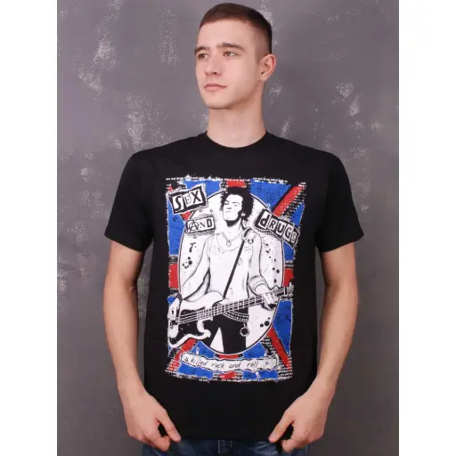 [11700] Футболка Sex Pistols - Sex And Drugs чорна